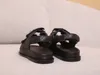 2022 luxury sandals women slipper men slides leather sandal womens Hook & Loop casual shoes 35-42 with box and dust bag