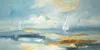 Kanfastryck Segelbåt till havs Abstrakt oljemålning Modernt heminredning Väggkonst Bilder Skandinavisk stil Posters och utskrifter