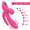 NXY Vibromasseurs 3 en 1 Gode Vibrations Juguetes Point Sexuel Plus Grand Plug Anal Perle Adulte G-spot Sucer Sex Toys pour Femmes 220427