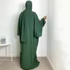 Vêtements ethniques Abaya dubaï turquie musulman Hijab Robe caftan marocain pour les femmes vêtements de prière islamique Jilbeb Robe Longue Priere A220Q