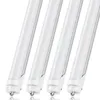 US STOCK T8 LED Tube Light 8FT Single Pin FA8 Remplacement des lampes fluorescentes 45W Blanc froid 6000K Couverture givrée clair brillant Shop Office Garage Lighting