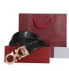Cinturón de diseñador para hombre para mujer Accesorios de ropa Cinturones de negocios Hebilla grande Lujo de alta calidad Cuero genuino Clásico con caja Wais4922725