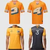 Daniel Ricciardo McLaren 2021 F1 Shirt الرسمي موقع الولايات المتحدة جوائز Jersey Formula One Racing Suit Sports Men Shirt Tees فضفاضة