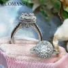 Wedding Rings Luomansi Woman Ring Silver 1 2 Carat D VVS Moissanite with GRA Certificate Super Flash S925 Jewelry Wedding Party Gift 230206