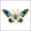 Alfileres Broches Joyería 2021 Mti Color Esmalte Ainmal Para Mujeres Pavo Real Abeja Mariposa Búho Flamenco Loro Broche De Cristal Pin2925504