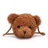 Borsa a tracolla in peluche con orso carino per bambini Borse a tracolla per cartoni animati per bambini Zaino in peluche kawaii per bambine 220701