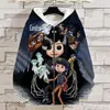 Sweats à capuche pour hommes Sweatshirts 3D Film Coraline Hommes Femmes Enfants Sweat à capuche Imprimer Pull Streetwear Garçon Fille Enfants Sweat Zip Cool Mode