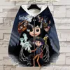 Erkek Hoodies Sweatshirts 3D Film Coraline Erkekler Kadın Çocuklar Hoodie Baskı Sokak Giyim Erkek Kız Çocuk Sweatshirt Zip Serin Moda