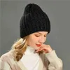 Women Hat Winter 2021 Hats Skull Caps Sticked Beanie Hat High Cuff High Quality Femme Casual Solid Color Adult J220722