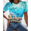 Kobiety Summer 3D T-shirt T-shirt z krótkim rękawem okrągła szyja delikatna i elegancka najlepsza europejska amerykańska trend