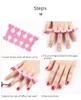 Toe Separators Nail Art Fingers Foots Svamp Soft Gel UV Tools Polish Manicure Pedicure Partihandel i bulk