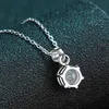 Pendanthalsband trendig sterling silver 1ct d färg moissanite halsband för kvinnor smycken platina 6 prong clavicle present