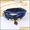 Bracelets de charme Bijoux Hommes Bracelet En Cuir Wrap Charms À La Main Bracelets Bracelets Pour Femmes Homme Mode Bijoux En Gros Drop Livraison 2