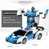 Transformer 2 i 1 Driving Robots Models Remote Control Car RC Fighting Toy Year Gift 220628