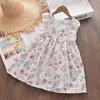 Bear Leader New Flowers Girls Dresses 2022 Summer Kids Spets Floral Cotton Print Dress Princess Party Clothes Children Vestido G220518