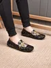 2022 Men's Elegant Designer Wedding Party Dress Shoes Fashion Brand Comfort Loafers Mens äkta läder formella affärer Flatskor Storlek 38-46