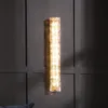 Kryształ LED Światła Światła Lampa Cpper Foyer Nocnik TV Tło Ścianie Prostokąt Home Oświetlenie Oprawy Nordic Dropshipping