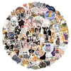 Waterproof sticker 50/100pcs Cute Cats Animal Stickers Mixed Graffiti Vinyl Toys for Notebook Guitar Laptop Luggage Diary Car Scooter Cup Decals Car stickers