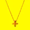 Chokers Gold Kolor Mały kryształowy krzyż wisiorek cyrkonia naszyjniki na imprezowe prezenty biżuterii dla kobiet