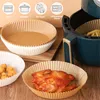 25pcs/set kitchen air fryer paper特別航空紙のアクセサリーベーキングオイルプルーフ紙家庭用バーベキュープレートフードオーブンフライヤーペーパー