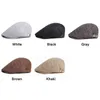 Wuaumx 2022 Casual Mesh Beret Hat Men Women Spring Summer Visors Net Breattable Fishbone Flat Cap Solid Hat J220722