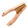 High Quality Copper Wire/ Steel Wire Cleaning Brush with Wooden Handle Rust Multifunction Brushes