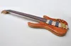 Werksspezifische 6-saitige E-Bassgitarre mit gestepptem Ahornfurnier Fretless Palisandergriffbrett Gold-Hardware Angebot angepasst