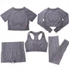 Yoga Outfit Seamless Set Summer Workout Clothes For Women Sport Sets Tracksuits Gym Sportwear Fitness Clothing SuitsYoga