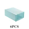 Storage Boxes & Bins 6 Pieces Of Plastic Shoe Box Thicken Transparent Clamshell Foldable DIY Dustproof Home Cabinet