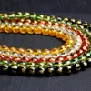 Perles de cristal artificiel en vrac, cinq éléments, dorure, Six mots, Mantra bouddha, rondes, semi-finies, accessoires d'ornement DIY, vente en gros