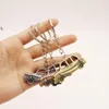 Simulazione di taxi 3D Modello di auto Portachiavi classico Portachiavi artigianale in lega di metallo Portachiavi Idea creativa Decorazioni alla moda Bomboniera ZZA12807