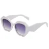 نظارات شمسية عارضة الرجعية مضلع أبيض جولة المرأة مصمم 2022 نظارات الشمس العصرية شاطئ السفر ظلال أنيقة