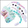 Pacificier Holdersclips Baby Nourching Baby Kids Maternity Nouveau-né les supports de perles de gel de silice