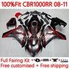 Wtryskowe korpus formy do Honda CBR1000 CBR 1000cc 1000 RR CC 08-11 Bodywork 113NO.0 CBR-1000 CBR1000RR 08 09 10 11 CBR 1000RR 2009 2008 2011 r.