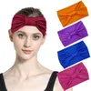 Knotted Elastic Wide-brimmed Headband For Women Girls Solid Color All-match Big Wide Cotton Headbands Hair Accessories