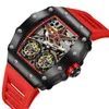 腕時計ダブルツアービヨンフルオートマチックメカニカルメンズウォッチファッション中空の高級時計防水時計スポーツ