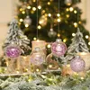 6cm Glitter Chic Christmas Ball Tree Hanging Decorations Birthday Wedding Ornament Ball Xmas Party Supplies Year Decor 201203