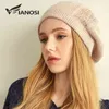 Wianosi Women Beret Word Wool Новая вязаная модная бриллиант осенняя зимняя продажа шляпы для женщин Caps Dropshipping J220722