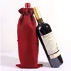 장식 Xmas Burlap Wine Bags 병 샴페인 와인 병 커버 기프트 파우치 포장 가방 결혼식 파티 크리스마스 장식 15x35cm