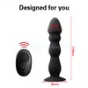 NXY Anal Toys Remote Control Plug Bead Butt Male prostaat Massager Vibrator Seks voor mannen Suction Cup Dildo Vrouwen 220510