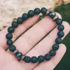 Charm Bracelets Men Bracelet Natural Moonstone Bead Tibetan Buddha Chakra Lava Stone Diffuser Jewelry Gift Drop Inte22