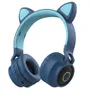 Cosplay gato oído auriculares plegables que brillan intensamente auriculares para niños auriculares luces led gancho para la oreja para la computadora portátil