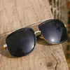 Okulary przeciwsłoneczne moda duże ramy mężczyźni marka projektant Wysoka jakość retro vintage jazda okularami słonecznymi Gafas UV400Sunglassussunglasses