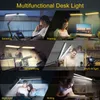 NEWACALOX EU/US 12V Reading Desk Lamp with 160Pcs LED Lights 24W Indoor Light Table Clamp Folding Light for Office/Study/Working H220423