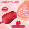 NXY Vibratoren Xiaer OEM ODM Sexy Spielzeug für Frauen Erwachsene Sex Rose geformt 10 Inten Red Zunge lecken Dildo 0411