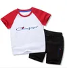 Fashion Baby Boy Girl Cotton Short Sleeve Clothes Set Oversized Tshirt Biker Shorts 2PCS Summer Kid Tracksuit Brand printing