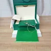 Hot Selling Topkwaliteit Horloges Dozen Horloge Groen Originele Box Papers Kaart Lederen Handtas voor President 124300 126610 126710 116500 126711 Horloges