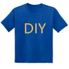 Пользователь ваш дизайн детей черно -белые синие футболки Diy Print Kids Cotton T Roomts Beab