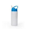 Großhandel 600 ml Sippy Cups DIY Sublimation Rohlinge 20oz Wasserflasche Kinder Sport Tumbler Aluminium Becher Trinkbecher mit Strohhalmen Deckel FY5406 SS1201