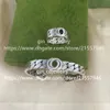 Luxury Designer Fashion Letters Ancient Silver Couple Bracelet Birthday Wedding Engagement Gifts Bangle